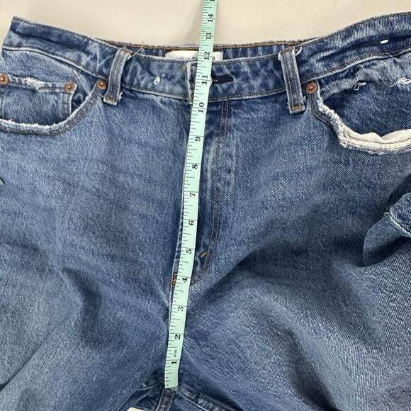 Abercrombie & Fitch The Mom High Rise Jeans Curve Love Womens 32x27.5 Distressed - Picture 11 of 13